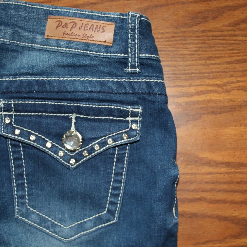 P&P Jeans with Jewel Embellished Pockets